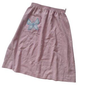 Vintage A-line Skirt w Butterfly Pocket S M Lavender Cottagecore Everyday Skirt